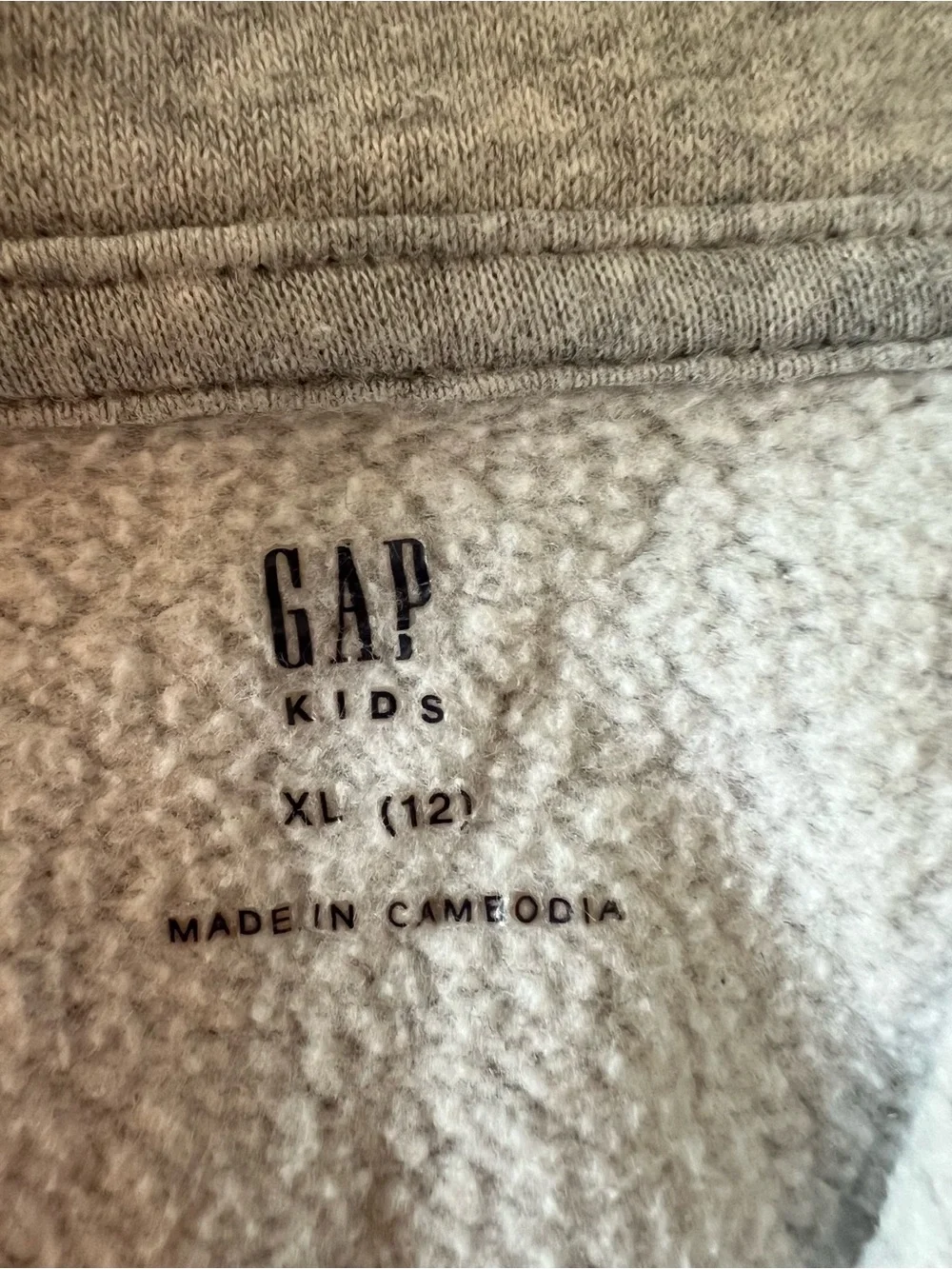 Gap Kid’s Full-Zip Hooded Sweatshirt Gray Sz XL (12)